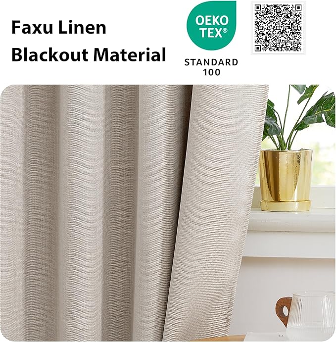 NICETOWN Linen Curtain Valances