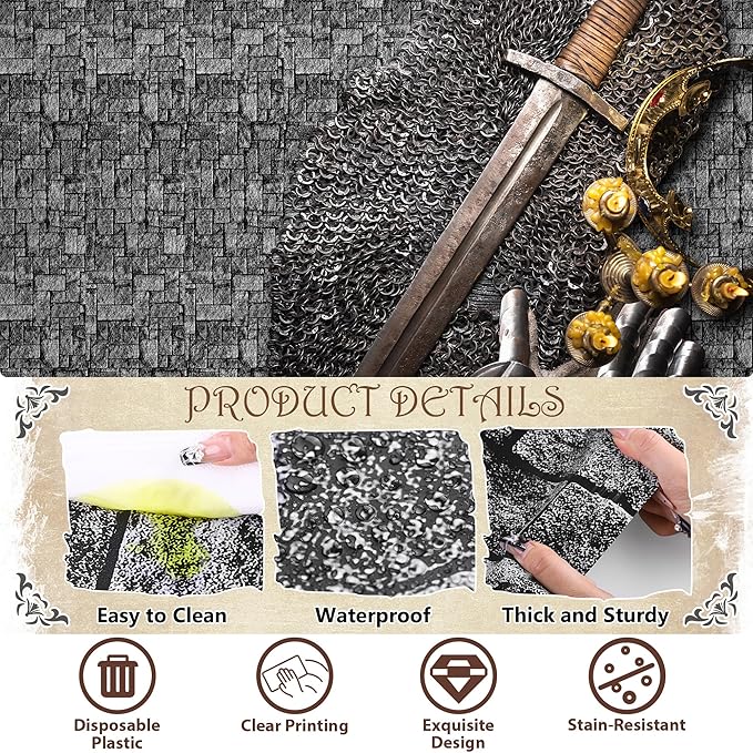 Kochorie 100 Ft x 54 Inch Stone Wall Tablecloth Roll
