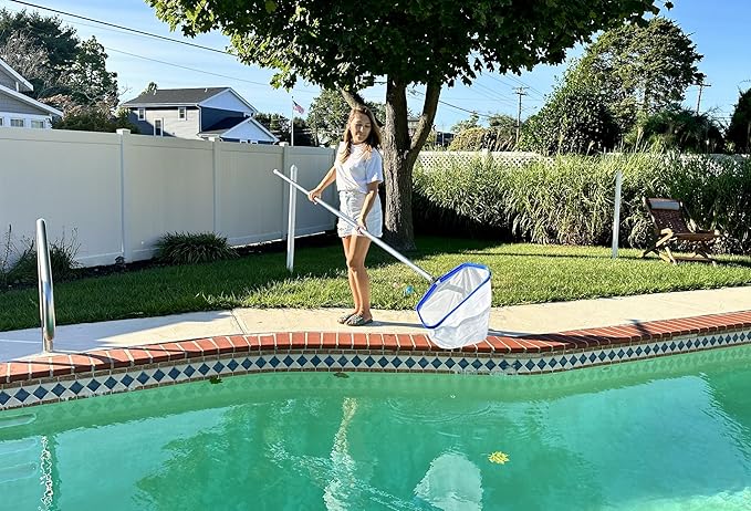 Professional 19" Fine Mesh Pool Skimmer Net - Triple Layer Net for Fine Debris Cleaning