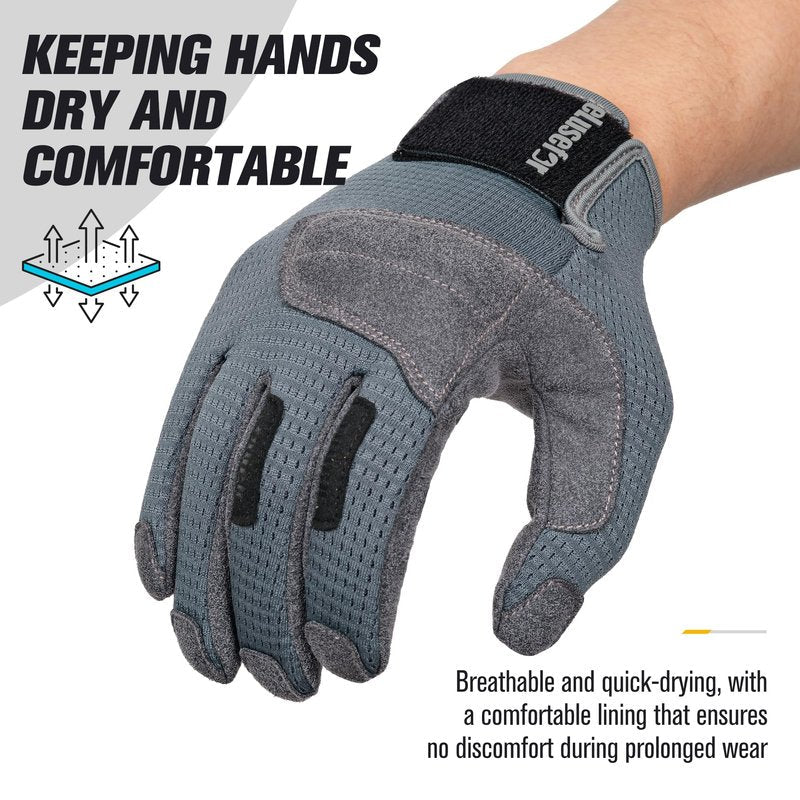 eLusefor Natural Tactile Shooting Glove: Seamless Wrap-Fingers Design,360°Touchscreen Freedom,Customizable Badge|Tactical,Police,Patrol,Law Enforcement Gloves for Men