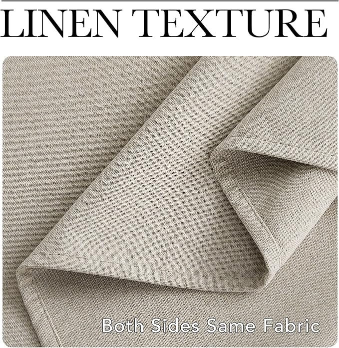 NICETOWN Linen 100% Blackout Insulated Patio Curtain 84" Long Burg, 1 Panel
