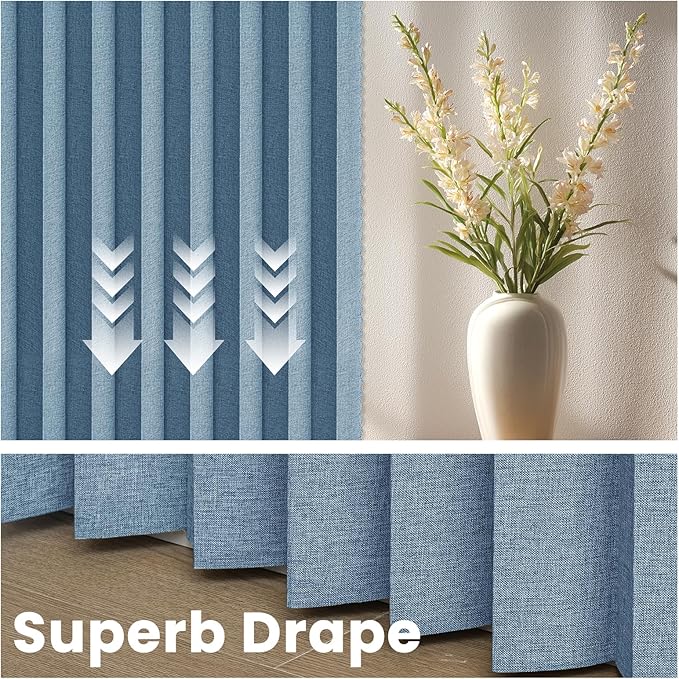 AJAZZ Blackout Doorway Curtains Accordion Doors