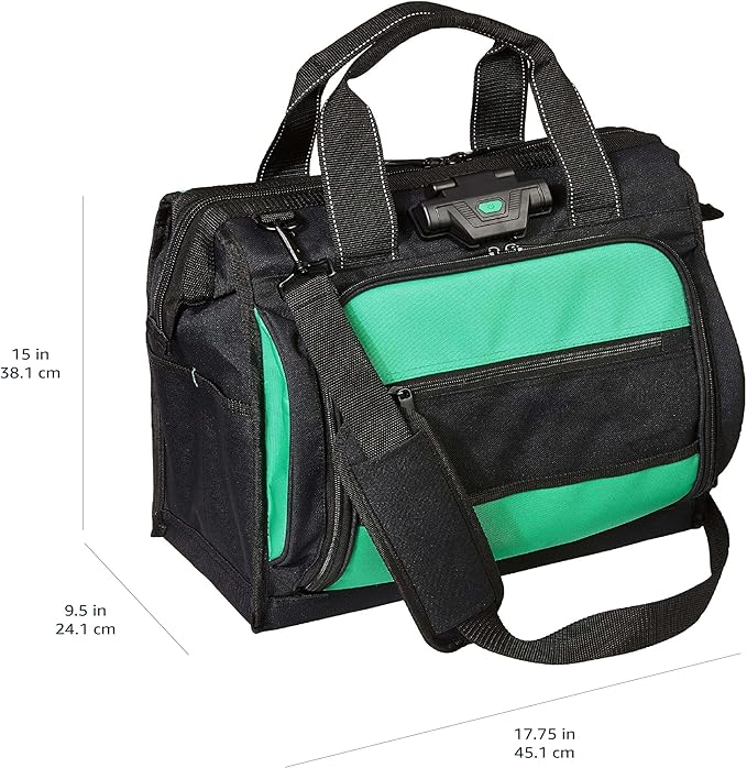 Amazon Basics Tool Sling Bag, Black, 40 Pockets