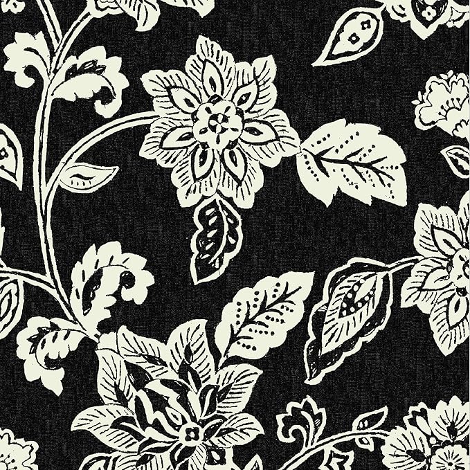 Arden Outdoor Foam Deep Seat Cushion Set (4-Pack), 24x24, Premium High-Density Foam, Never Flattens, Weather-Proof for Patio Chair Sofa Couch, Ashland Black Jacobean