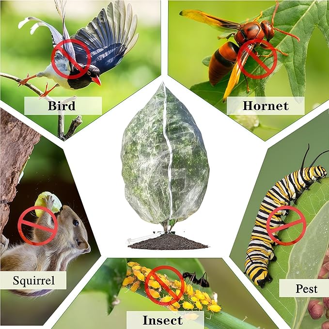 1 Pack 13.2×13.2Ft Extra Large Drawstring & Zipper Fruit Tree Netting Cover - Reusable Bird Netting for Blueberry Bushes, Anti-Cicada/Deer/Squirrel Large Plant Protection Net