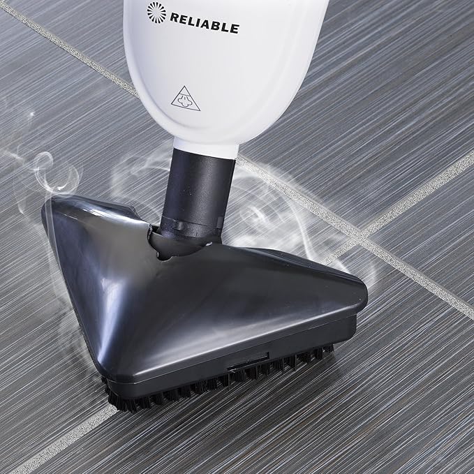 Reliable 300CU Steamboy Pro 3-in-1 Scrub and Steam floor mop with carpet glide - Electric steam scrubber, steam cleaner with 4 microfiber pads, for tile, grout, hardwood floors, 180-degree swivel head