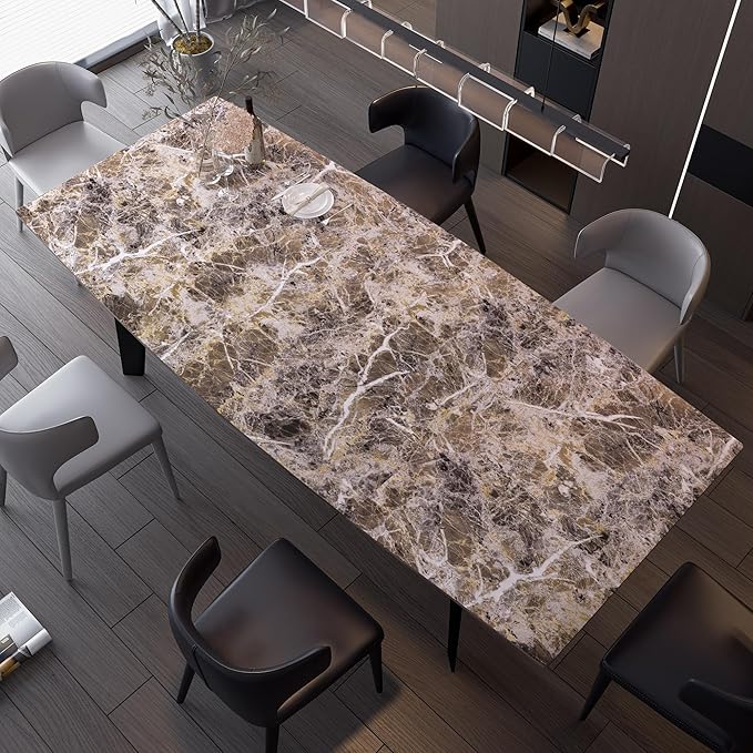 BAYYA Brown Marble Contact Paper Peel and Stick Wallpaper