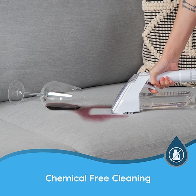 IRIS USA Carpet Spot Cleaner Machine with Auto Spray for Low Pile Carpets, Couch, Sofa, Upholstery, Car Detailing,Shallow Berber Rug, Lightweight Portable Chemical-Free Stain Remover 500mL Water Tank
