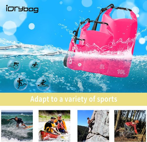 IDRYBAG Waterproof Dry Bag for Kayaking - Lightweight & Durable | Available in 2L, 5L, 10L, 15L, 20L
