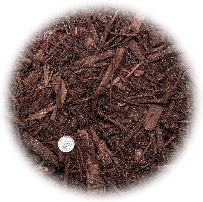 Organic Brown Mulch by Gardenera - Enhance Soil Health and Plant Vitality - 2 QUARTS