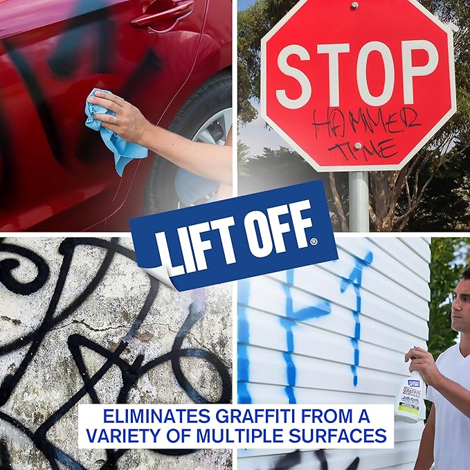 Motsenbocker's Lift Off 41101-6PK Spray Paint and Graffiti Remover – Removes Spray Paint, Acrylic, and Enamel – Safe for Wood, Metal, Concrete, Plastic – Water-Based Formula – 22 Fl Oz (Pack of 6)