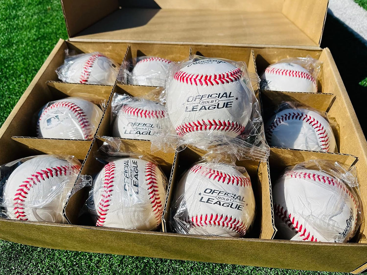 Rawlings Official League Baseballs - Competition Grade ROLB1 | Youth/14U | 12 Count for Game & Practice