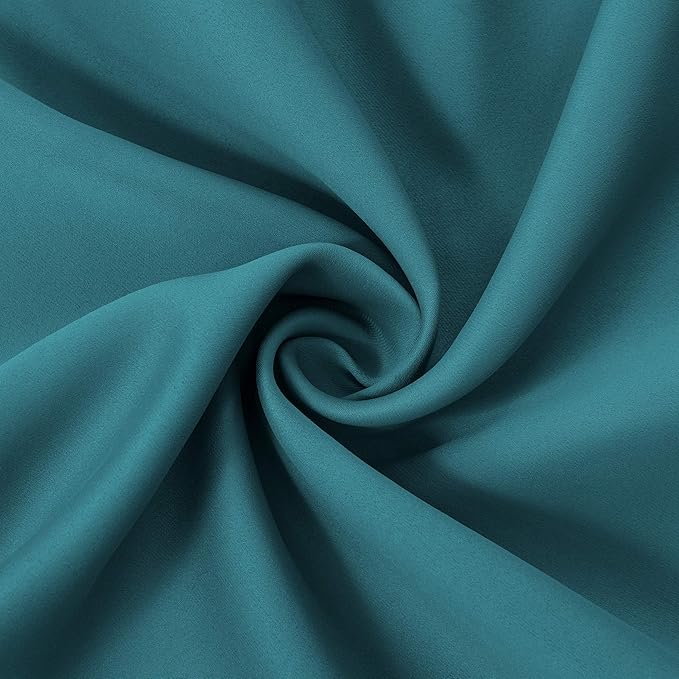 LEMOMO Sea Teal Thermal Blackout Curtains/42 x 72 Inch/Set of 2 Panels Room