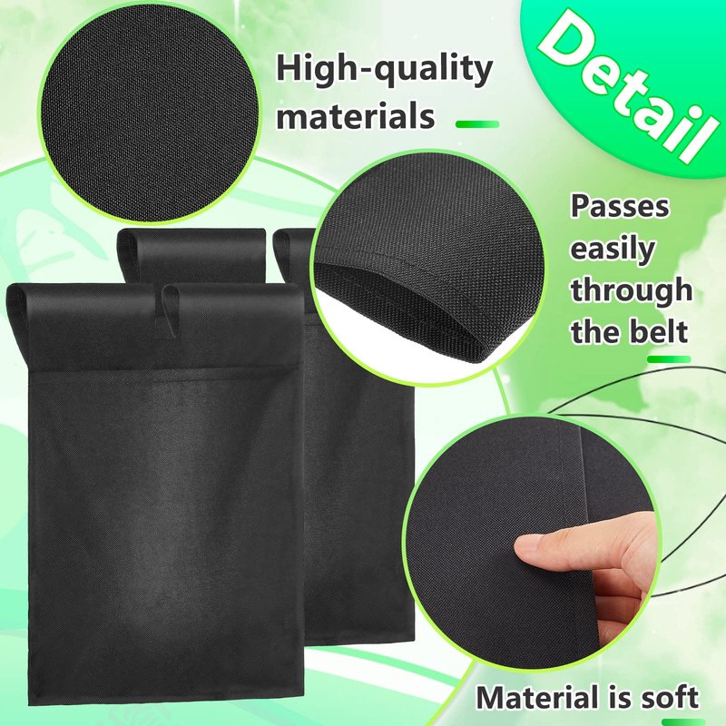 Fabbay 2 Pieces Umpire Ball Bag Umpire Gear Baseball Softball Umpire Bag Quality Woven Polyester Fabric for Baseball Softball with Belt Extra Large(Black)
