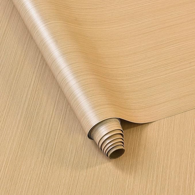 Light Brown Wood Contact Paper Thick Oak Wood Wallpaper Peel and Stick