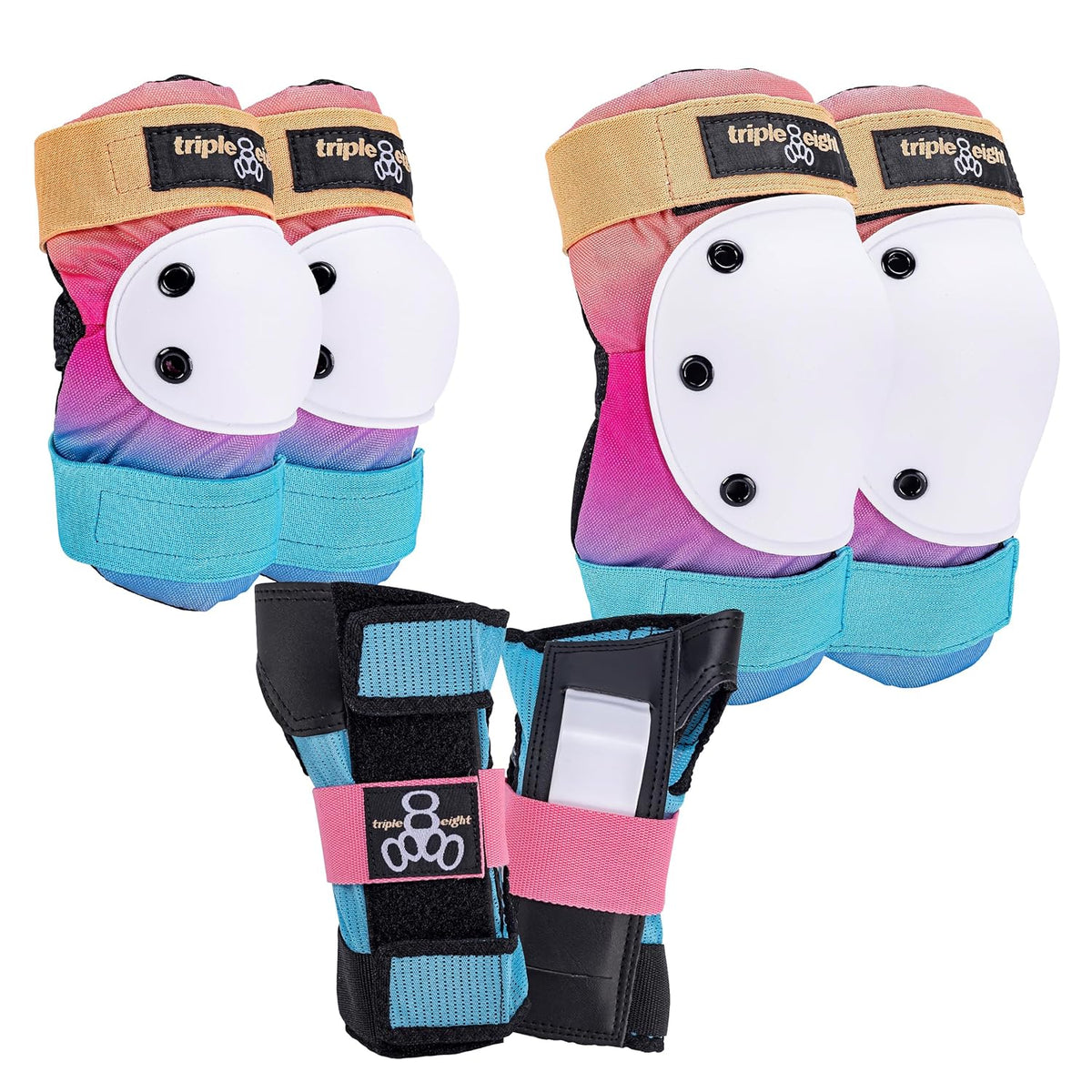Triple Eight Saver Series Pad Set - 3-Pack Protective Gear for Skateboarding & Biking
