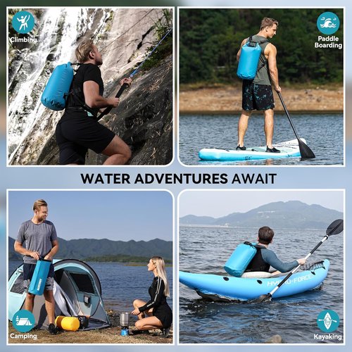 MARCHWAY Waterproof Dry Bag Backpack - Floating Design Keeps Gear Dry | 5L, 10L, 20L, 30L, 40L Sizes