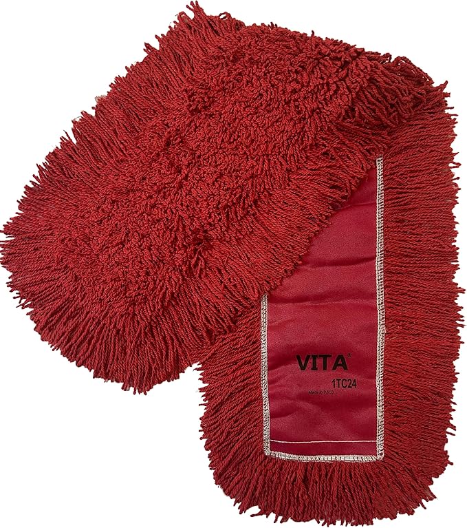 Ultimate Dust Mop Kit: Industrial-Grade Performance, Heavy-Duty Frame, Telescopic Handle - Red 36 Inch
