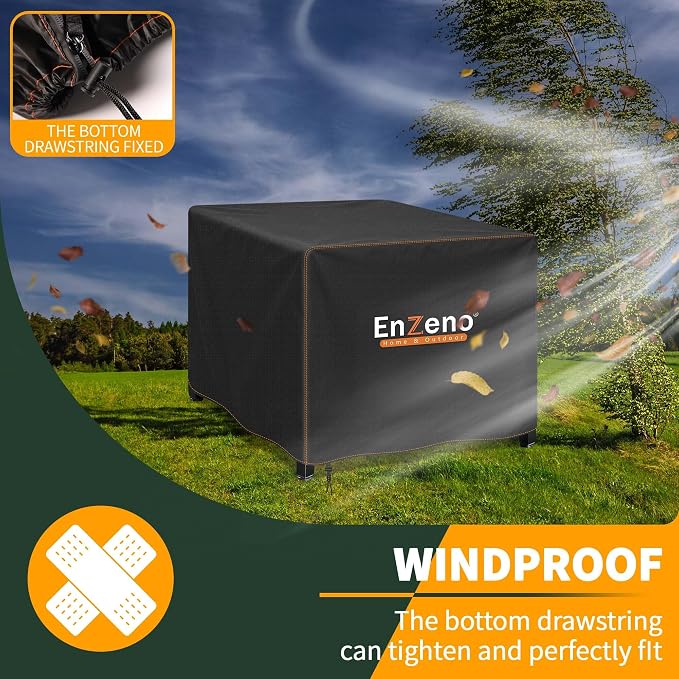 Enzeno Fire Pit Cover Square,Outdoor Firepit Cover Waterproof,Oxford Cloth Patio Fire Table Cover for Outdoor Fire Pit,Fits 30-31 inch Gas Firepit Covers(31" L x 31" W x 25" H)