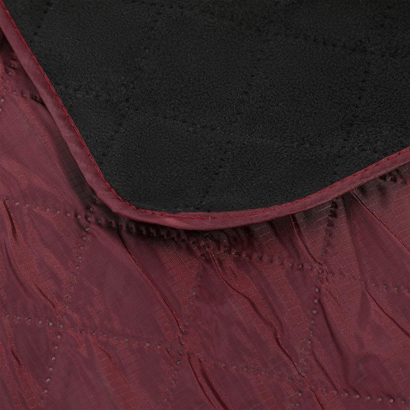 Tranqun 2 Pcs Large Waterproof Outdoor Blanket 78 x 55'' Windproof Blanket Quilted Waterproof Fleece Sandproof Foldable Warm Stadium Blankets for Camping Picnic Sporting Event Cold Weather(Dark Red)