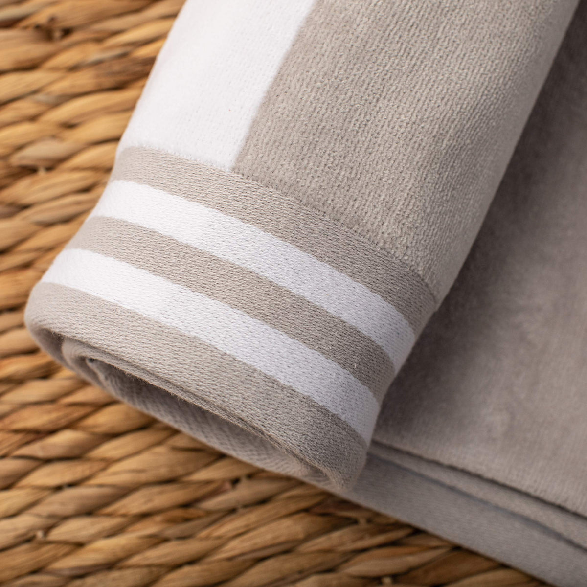 Superior Oversized Beach Towel, Light Grey (Set of 2)