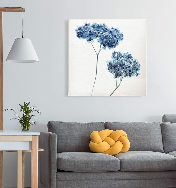 Wexford Home Gorgeous Blue III Gallery Wrapped Canvas Wall Art, 24x24,