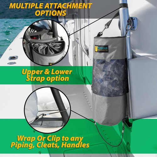 Mangrove Products Portable Boat Trash Can - Reusable Marine Trash Bag for Boating & Camping