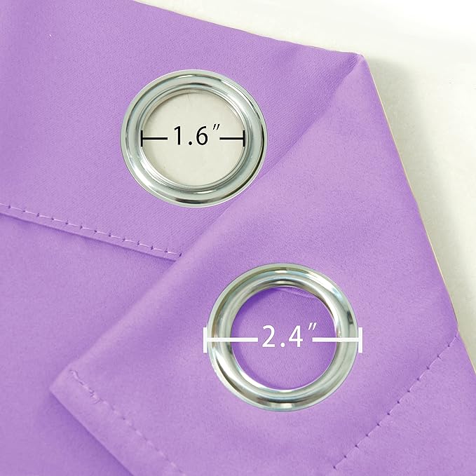 LEMOMO Blackout Curtains 66 x 84 inch/Lavender Curtains Set of 2 Panels/Thermal