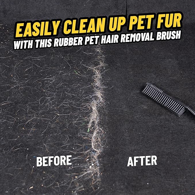 Chemical Guys Professional Rubber Pet Hair Removal Brush ?€? Multi Surface Detailing & Pet Hair Removal Tool for Cars, Trucks, SUVs, RVs & Home ?€? Removes Lint and Debris from Upholstery and Carpet