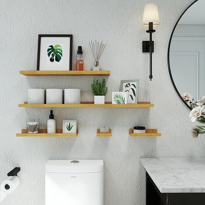 Long Floating Shelves for Wall Decor, Long Wall Mounted Storage Shelf for