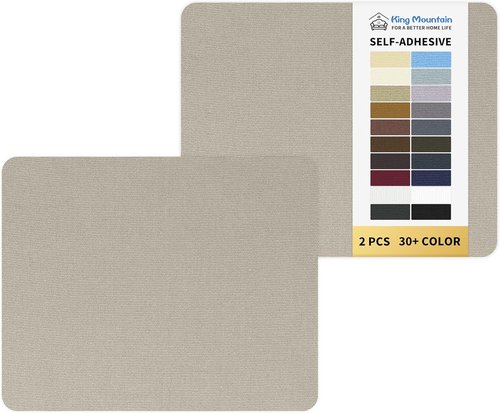 KING MOUNTAIN Canvas Repair Patch - 9 x 11 Inch Self-Adhesive Waterproof Fabric Patches (Grey, 2 Pcs)