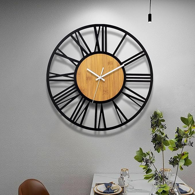 1st owned Wall Clocks for Living Room Decor, Round Silent Non Ticking, Modern
