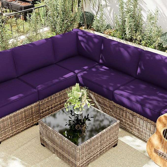 14 Pcs Outdoor Cushion Slipcovers Patio Cushion Covers Replacement Waterproof with Zipper for Outdoor Furniture, Patio Sofa Couch 3 Sizes, Covers Only