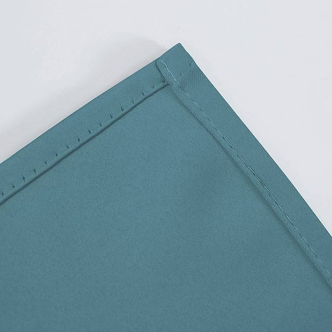 LEMOMO Blackout Curtains 52 x 45 inch/Sea Teal Curtains Set of 2 Panels/Thermal