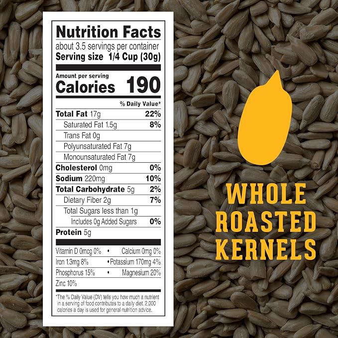 DAVID Sunflower Kernels, Original Flavor, 3.75 oz. (Pack of 12)