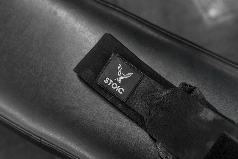 Wrist Wraps weightlifting, powerlifting, cross training, bodybuilding with thumb loop. Professional grade for gym workout, men and women weight lifting and strength training by Stoic - Black 36 Inch