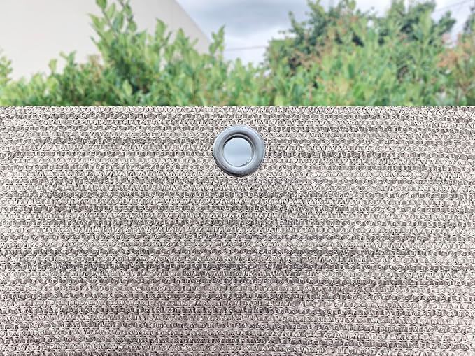 Alion Home© HDPE Privacy Screen Mesh for Pool, Patio, Deck, Balcony, Railing, Fence. No Black Trim. (4' x 15', Smoke)