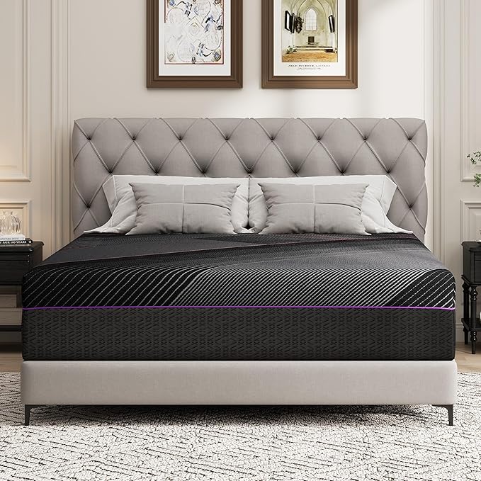 BedsPick Full Size Mattress, 12 Inch Memory Foam Mattress for Pressure Relief, Medium Feel, Cooling Gel Memory Foam with Washable Cover, CertiPUR-US