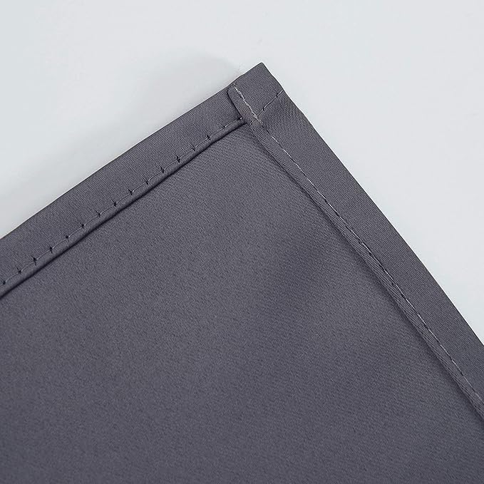 LEMOMO Grey Blackout Curtains for Bedroom Room Darkening Curtains/38 x 54 Inch