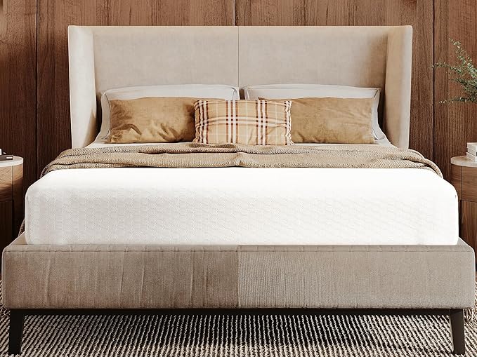 Full Size 8-Inch Gel Memory Foam Mattress, Comfortable with Pressure Relieving Ergonomic Support, Breathable Soft Fabric Cover, Fiberglass Free, Mattress in a Box