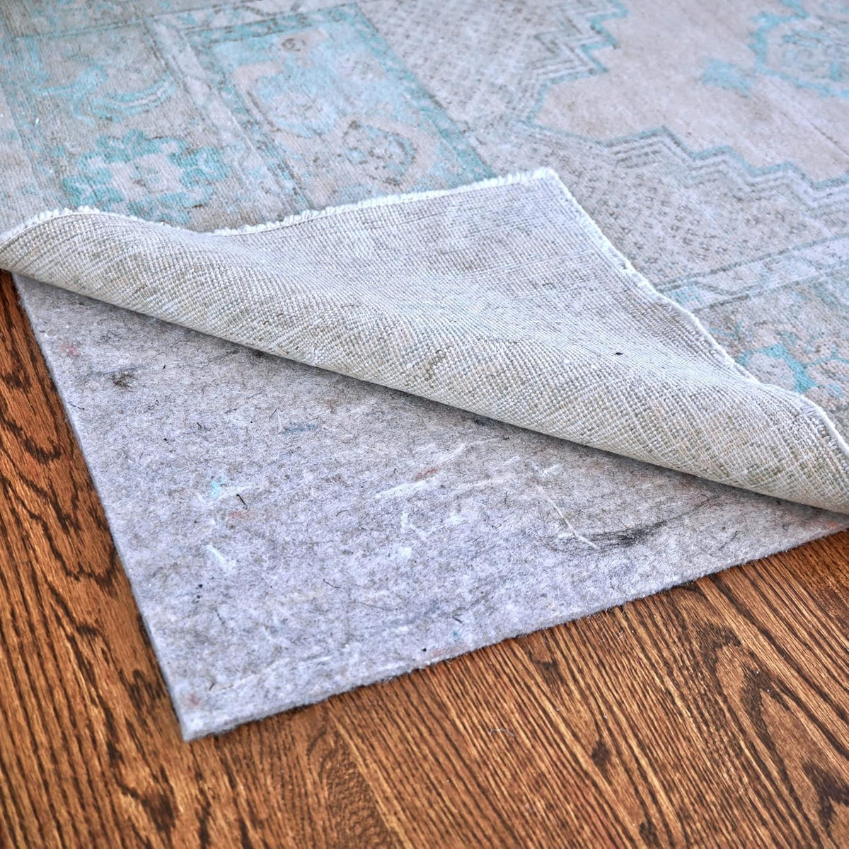 RUGPADUSA - Dual Surface - 2'x12' - 1/8" Thick - Felt + Rubber - Non-Slip Backing Rug Pad - Adds Low-Profile Comfort and Protection