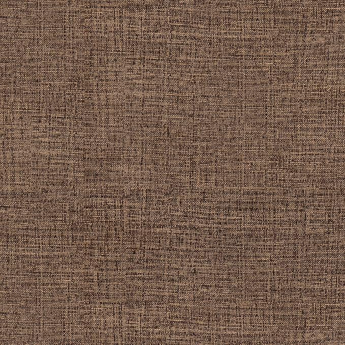 Amiya Grasscloth Brown Wallpaper 17.3"x120" Peel and Stick Faux Fabric Linen