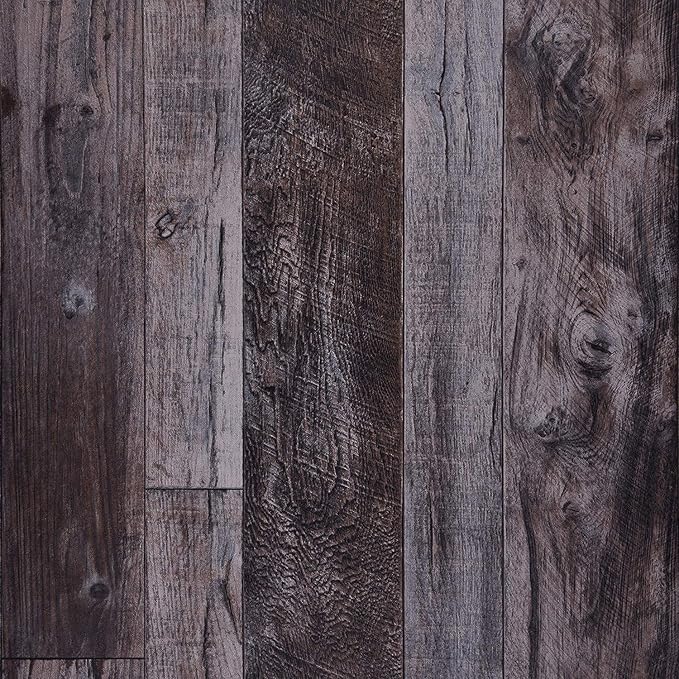 WENMER 17.71" x 394" Grey Wood Peel and Stick Shiplap Self Adhesive Wallpaper
