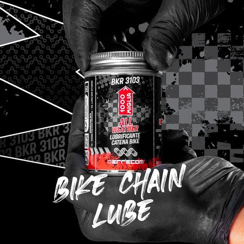 Errecom All Weather Bike Chain Lube - 1000 Miglia BKR 3103 | 2 Fl Oz (60 mL) Can with Brush Included