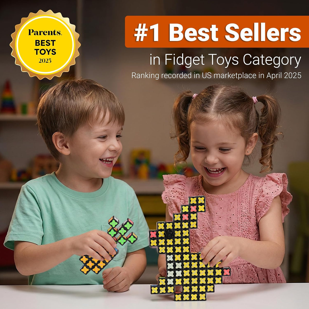 TOSY Magnet Cube 4x4 - 70 Blocks with 560 Magnets | Creative Building & Fidget Toy for Kids