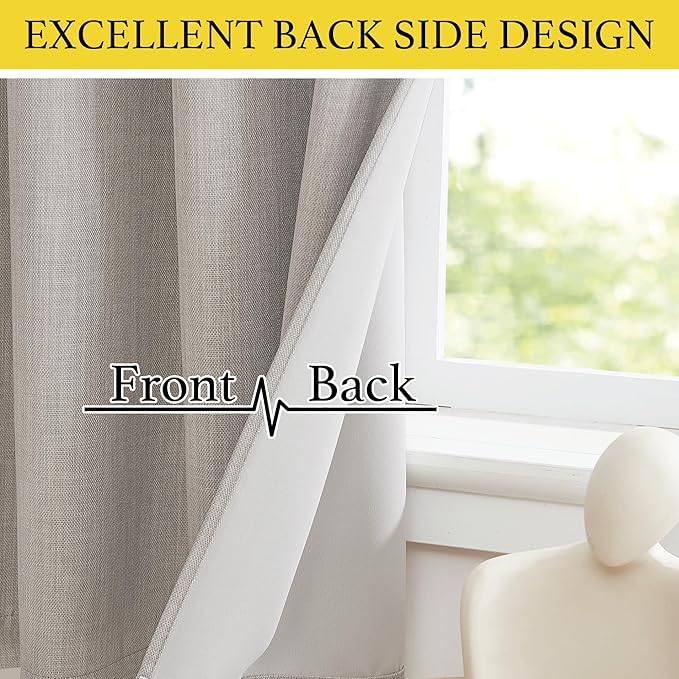 NICETOWN Valances for Bedroom, Farmhouse Windows Blackout Thermal Insulated