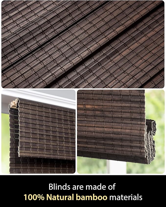 UNISHADES Cordless Bamboo Roman Shades