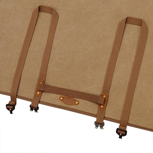 WAYNE'S DOG Padded Canvas Shooting Mat, 91"x41" Extra Large Rollout Mat Prone for Range Shooting Hunting (Brown)