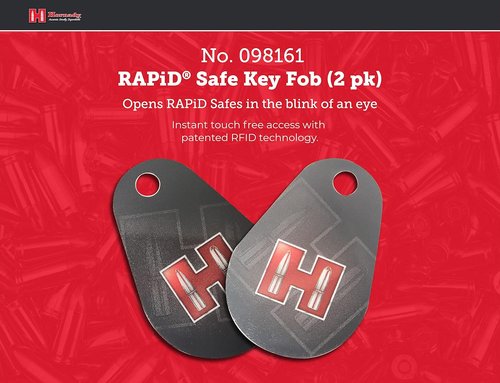 Hornady 98161 Rapid Safe Key Fob - 2-Pack for Secure Gun Storage Access