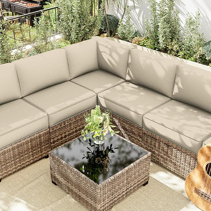 14 Pcs Outdoor Cushion Slipcovers Outdoor Patio Cushion Covers Replacement Waterproof with Zipper for Outdoor Furniture, Patio Sofa Couch 3 Sizes, Covers Only